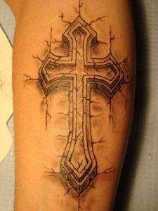 Stone Cross With Cracks Tattoo Ideas Cross Tattoo Designs with measurements 800 X 1067