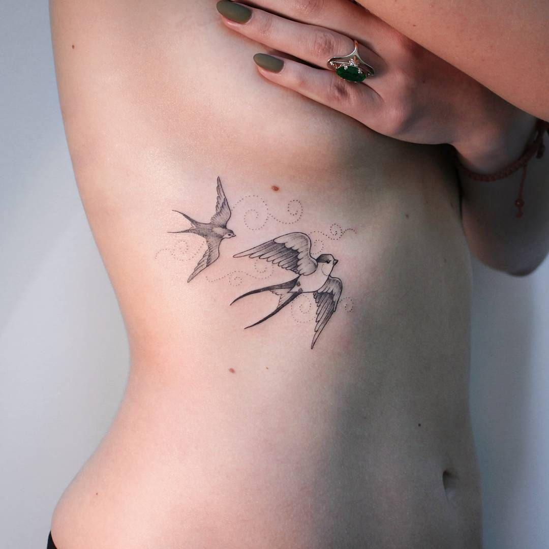 Swallows Ribs Tattoo Irene Bogachuk Tattoos Irene Bogachuk throughout proportions 1080 X 1080