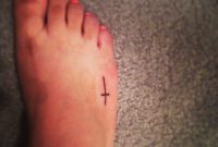 Tatted Tattoo Numbertwo Cross Foot Tattoos And Piercings within measurements 2448 X 2448