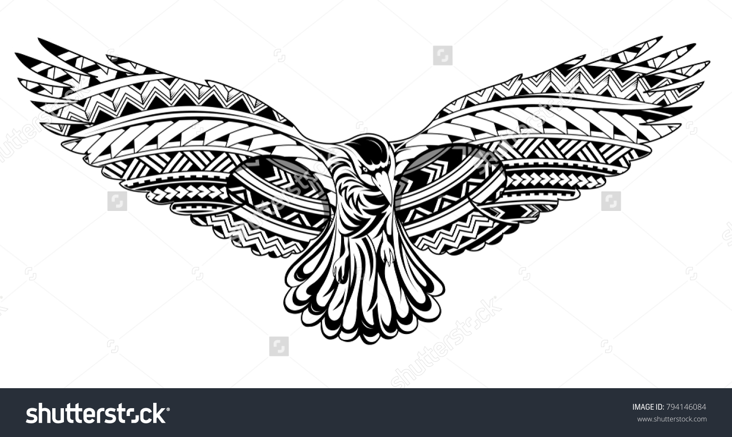 Tattoo Design Decorative Crow Tattoo Maori Stock Vector Royalty pertaining to size 1500 X 895
