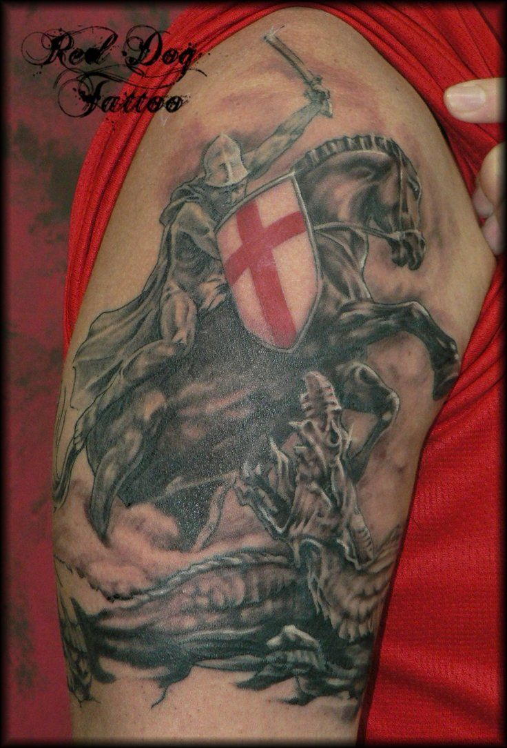 Tattoo Sant Jordi Saint George The Dragon Saint Tattoo Sword with regard to dimensions 736 X 1084