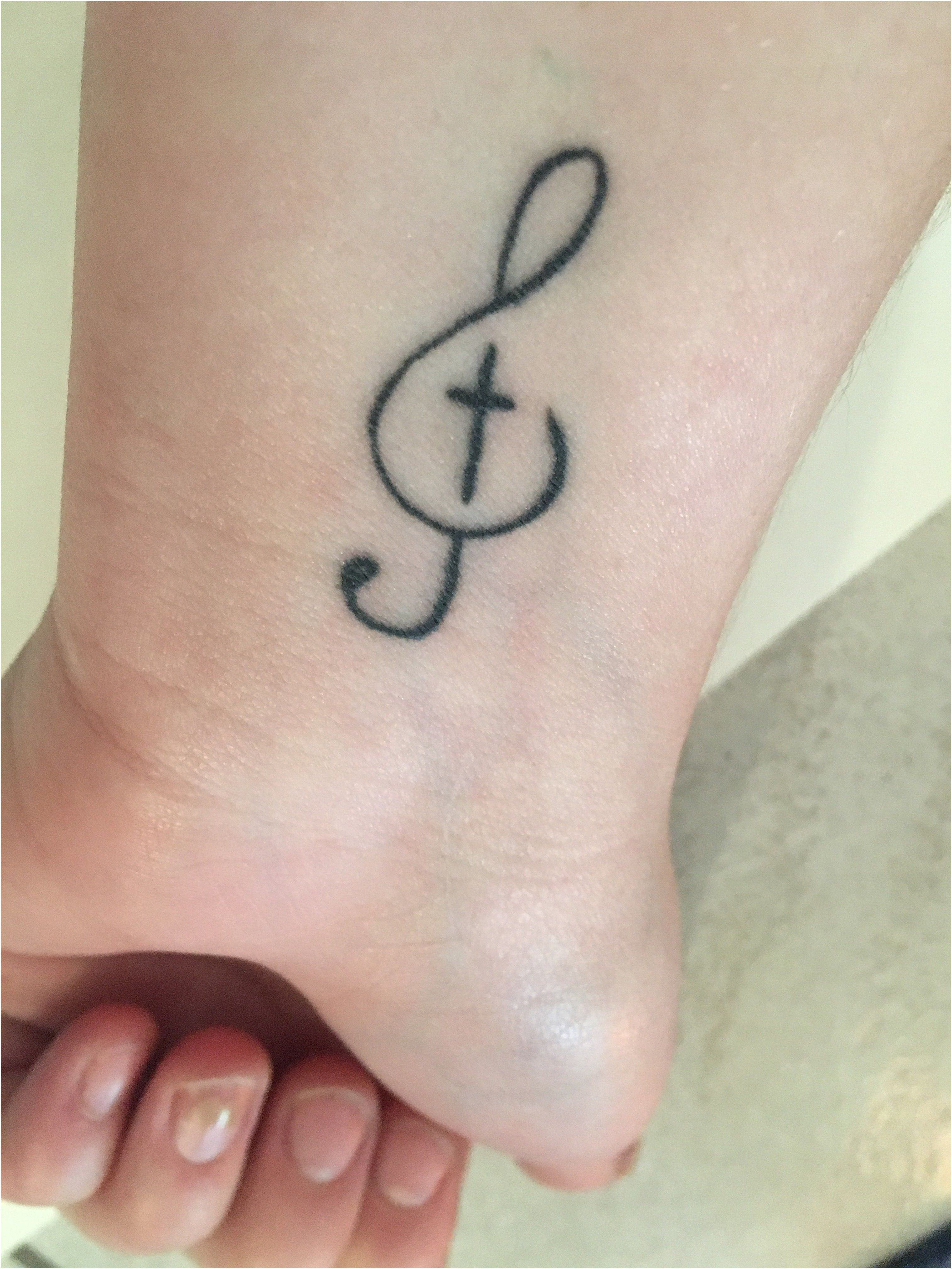 Tattoo Spiritualtattoos Cross Tattoo Music Treble Clef Christian in proportions 3030 X 4038