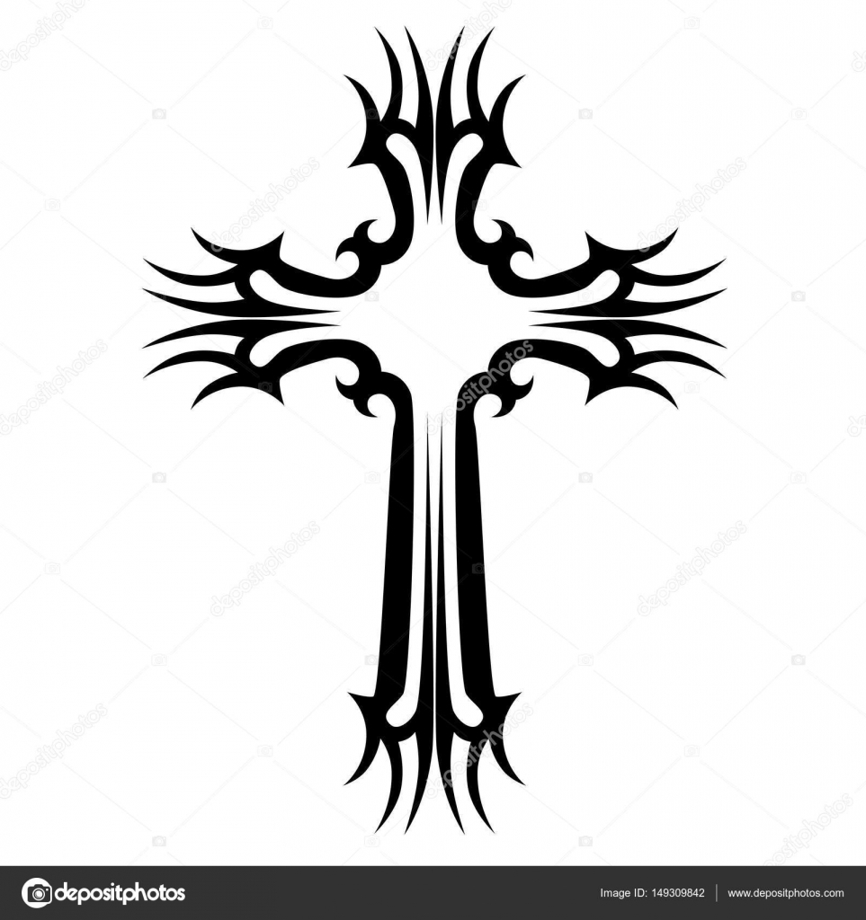 Tattoo Tribal Cross Designs Isolated Vector Sketch Of A Tattoo Art throughout dimensions 963 X 1024
