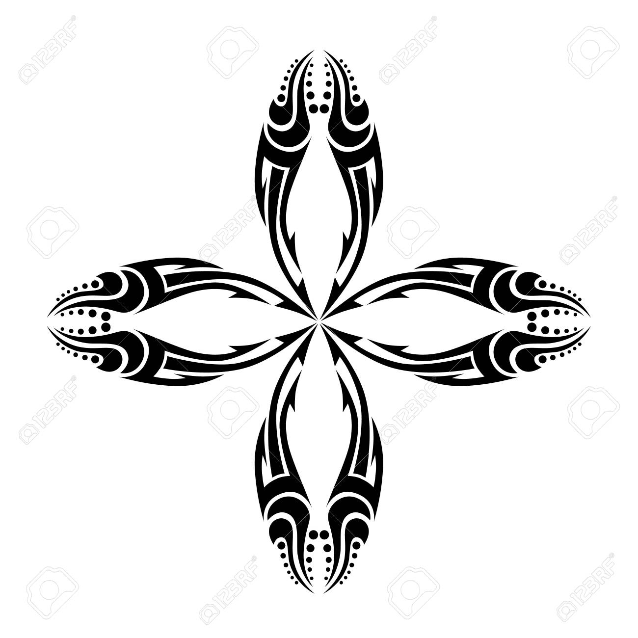 Tattoo Tribal Cross Designs Vector Sketch Of A Tattoo Art Tribal pertaining to measurements 1300 X 1300