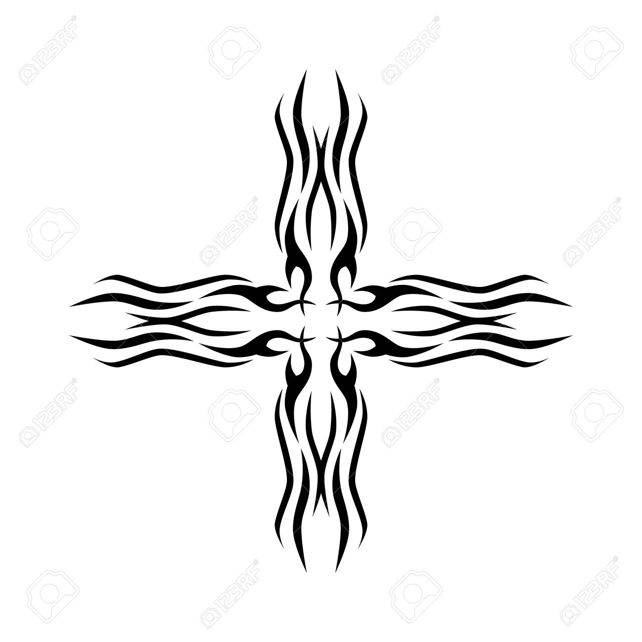 Tattoo Tribal Cross Designs Vector Sketch Of A Tattoo Art Tribal with regard to size 1300 X 1300