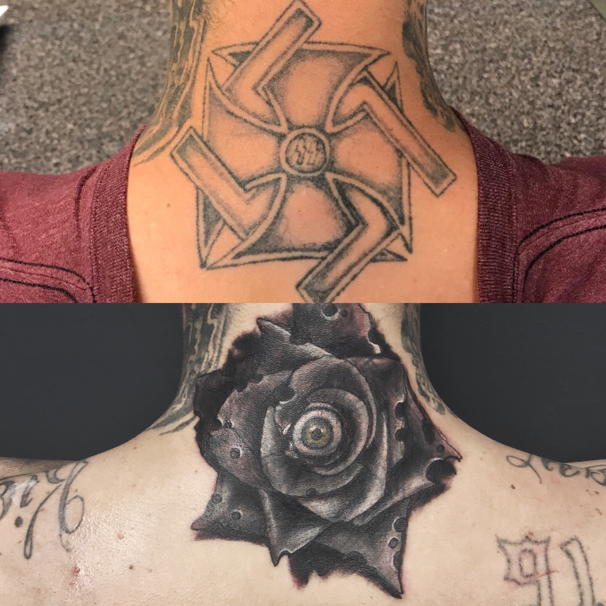 Tattoo Uploaded Justin Fleetwood A Swastikairon Cross Cover Up throughout size 2048 X 2048