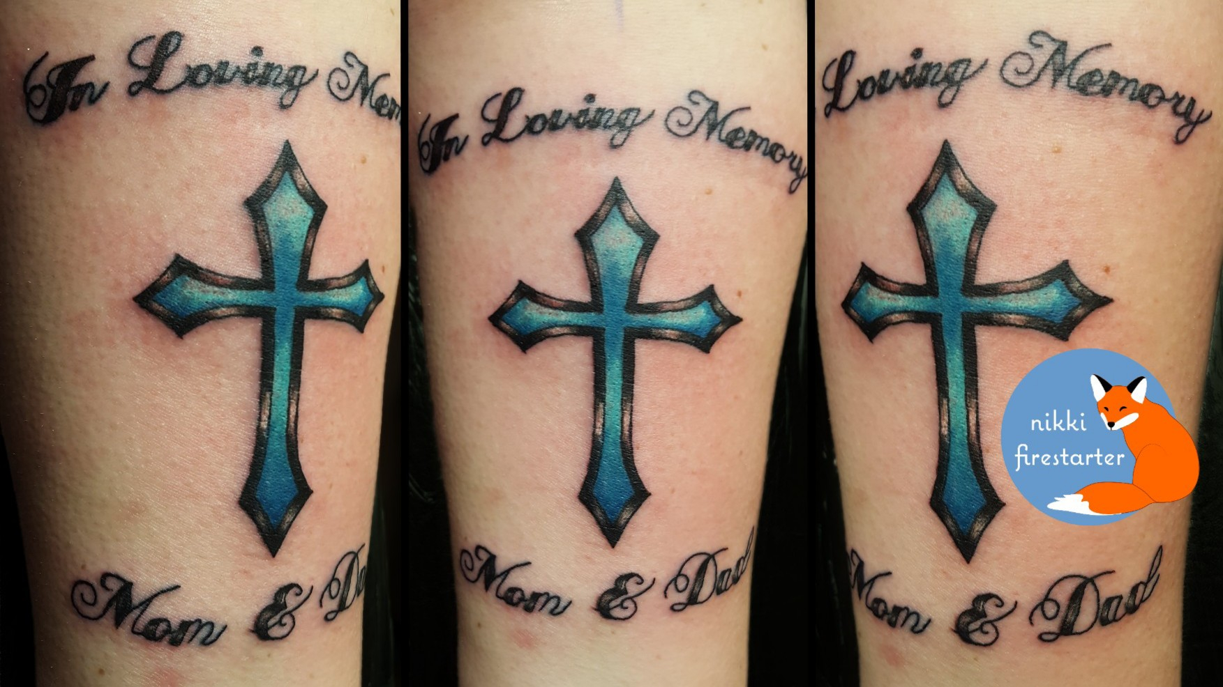 Tattoo Uploaded Nikki Firestarter Loving Memory Cross intended for size 1753 X 986