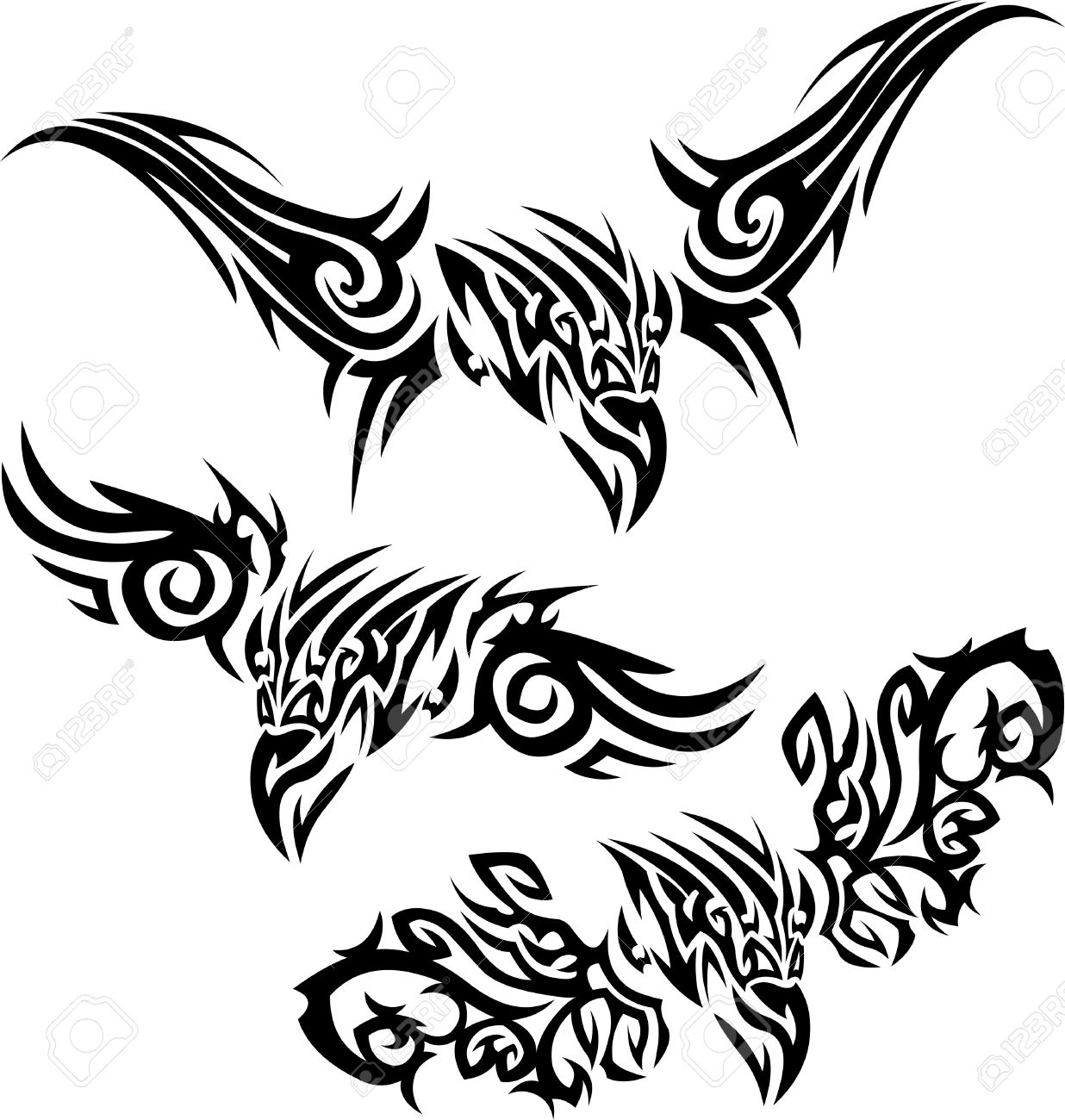 Tattoos Birds Of Prey Royalty Free Cliparts Vectors And Stock throughout dimensions 1236 X 1300