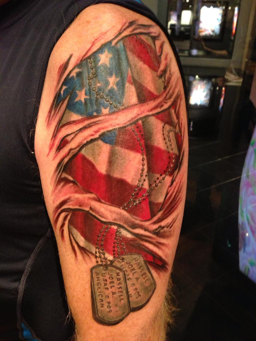 The 80 Best American Flag Tattoos For Men Improb intended for dimensions 852 X 1136
