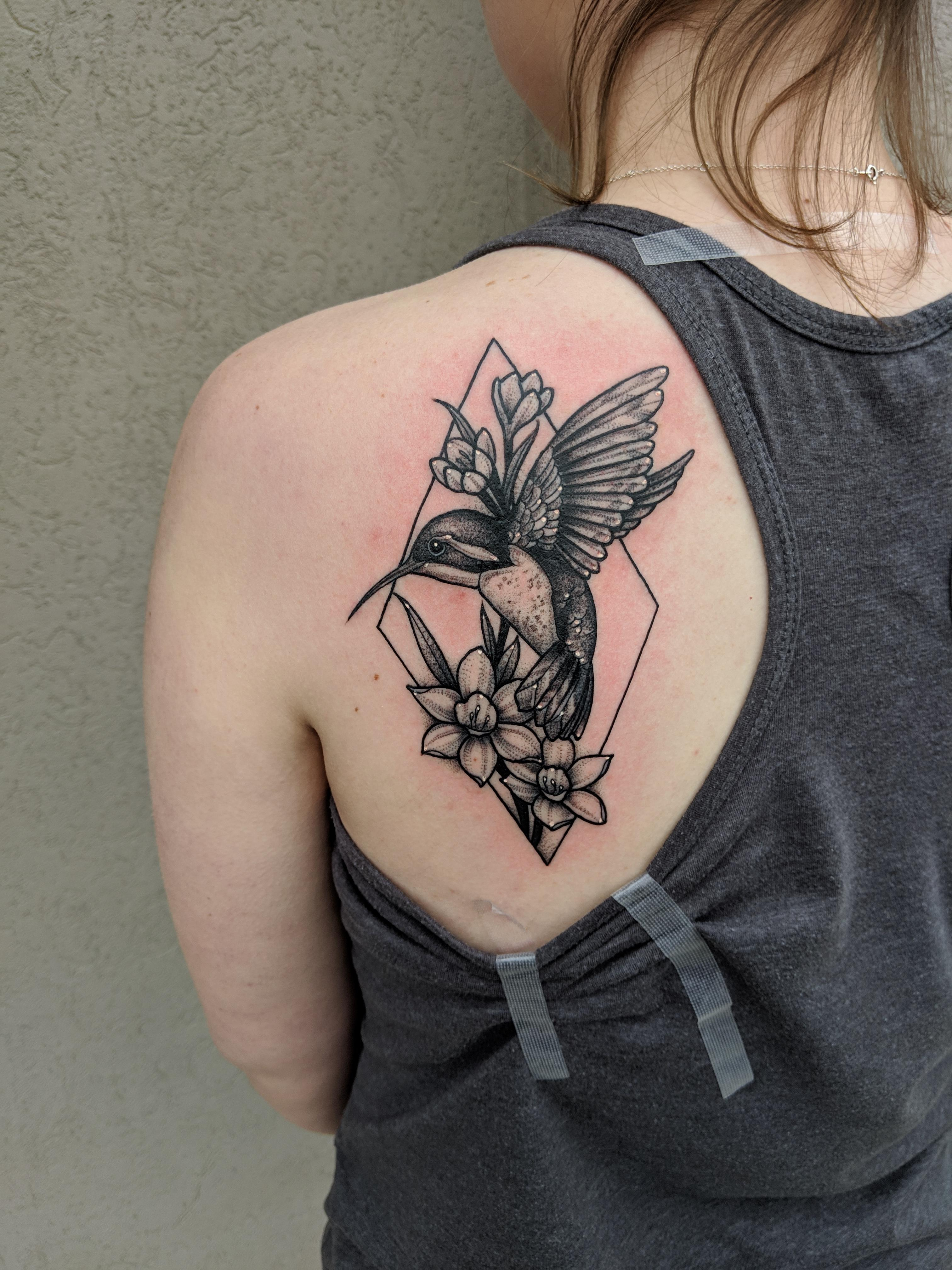 The Hummingbird Tattoo I Got Today Done Emilio At Ink Or Swim In within size 3024 X 4032