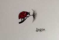 Tiny Small Little Tattoo Ladybird Dandelion Clock Flying Hitching A regarding size 852 X 1136