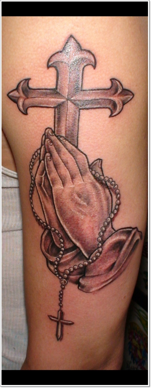 Top 25 Praying Hands Tattoos For The Faithful for measurements 600 X 1539