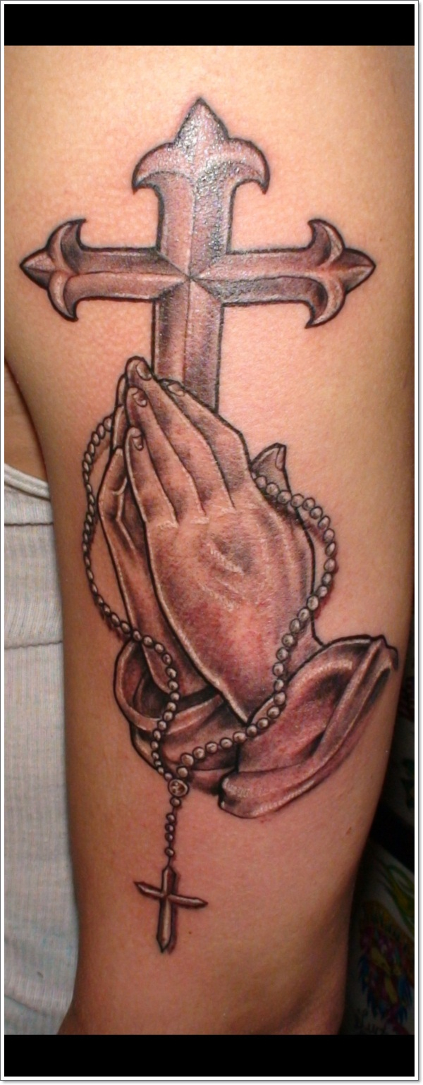 Top 25 Praying Hands Tattoos For The Faithful throughout measurements 600 X 1539