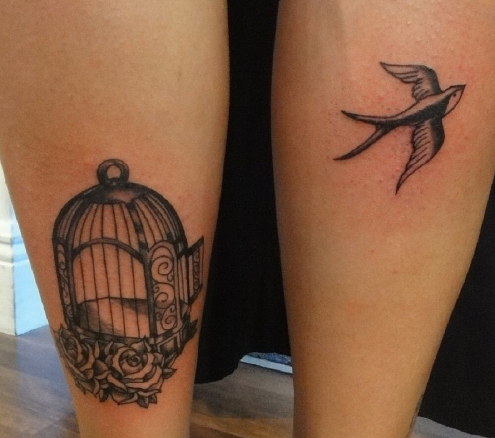 Traditional Birdcage Tattoomaybe Cage On Hip And Bird On Shoulder for sizing 1000 X 884