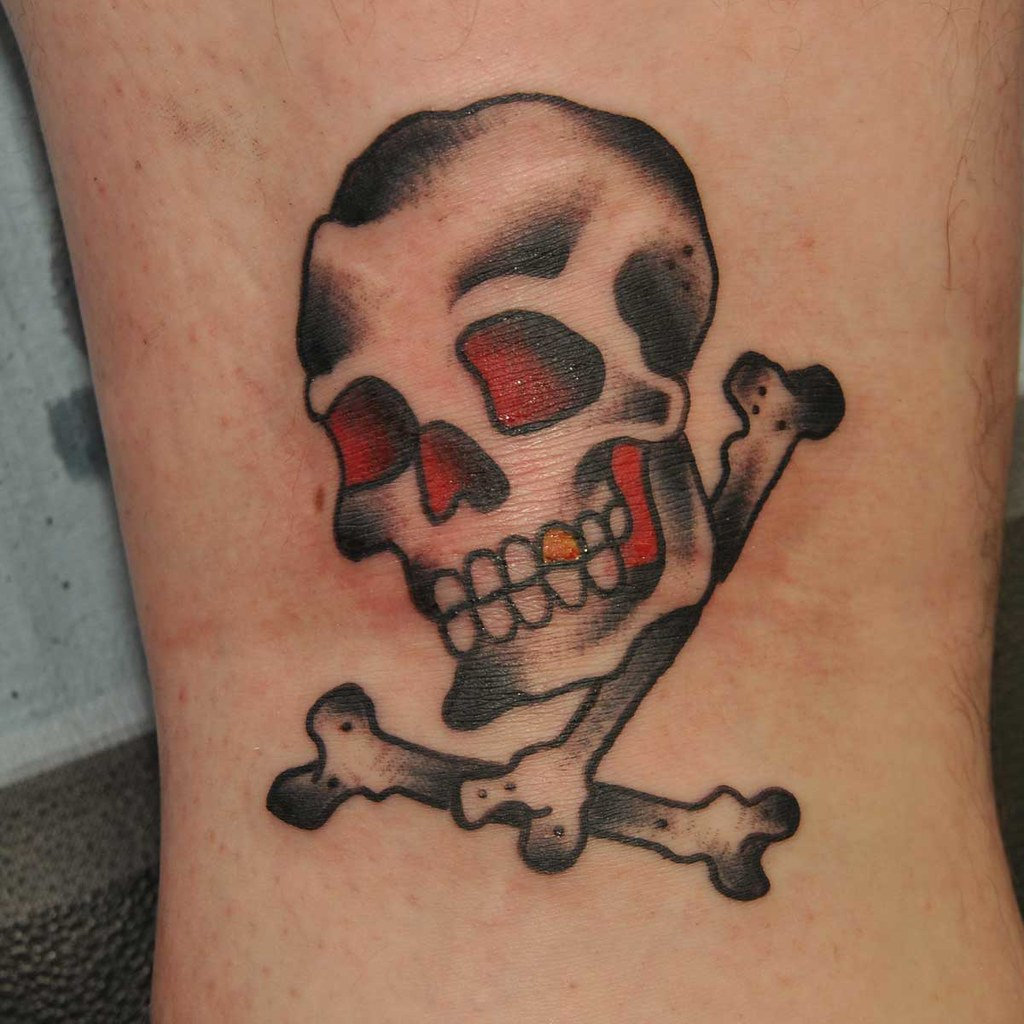 Traditional Skull And Crossbones Tattoo Traditional Skull Flickr with measurements 1024 X 1024