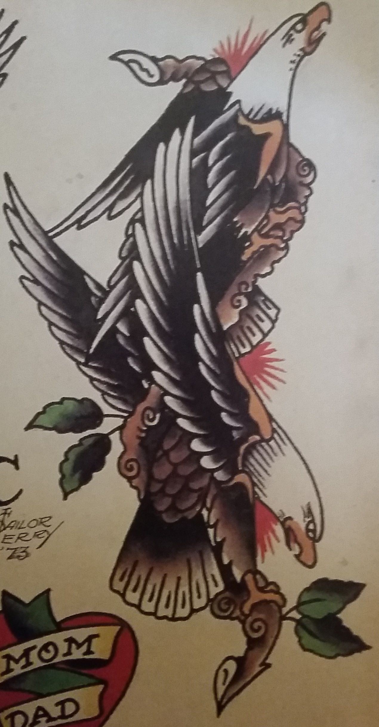 Traditionalold School Tattoo Sailor Jerry Eagle Bird Tattoos in sizing 1270 X 2432