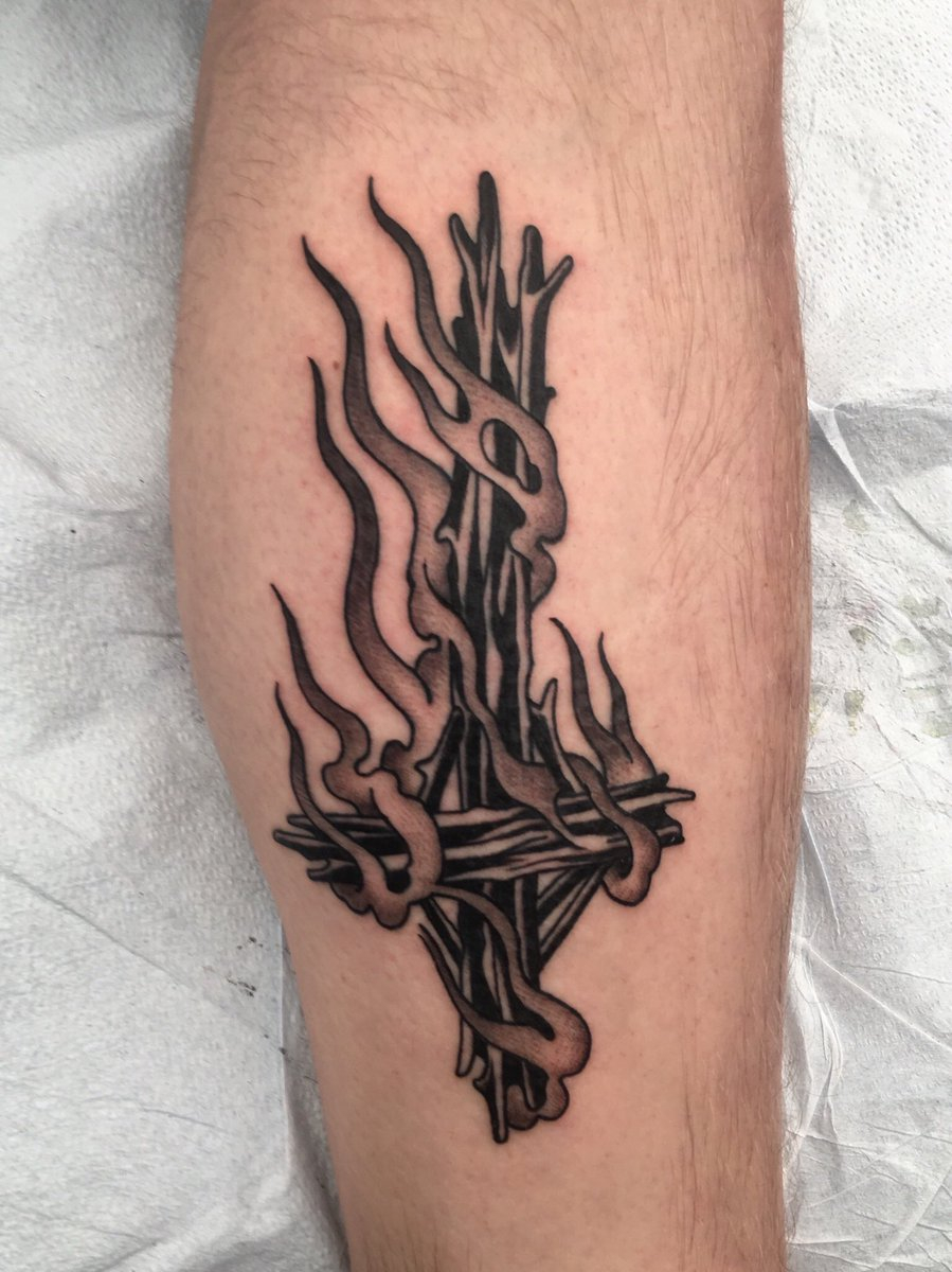 Treg On Twitter Gets Upside Down Burning Cross Tattoo On Easter inside dimensions 899 X 1200