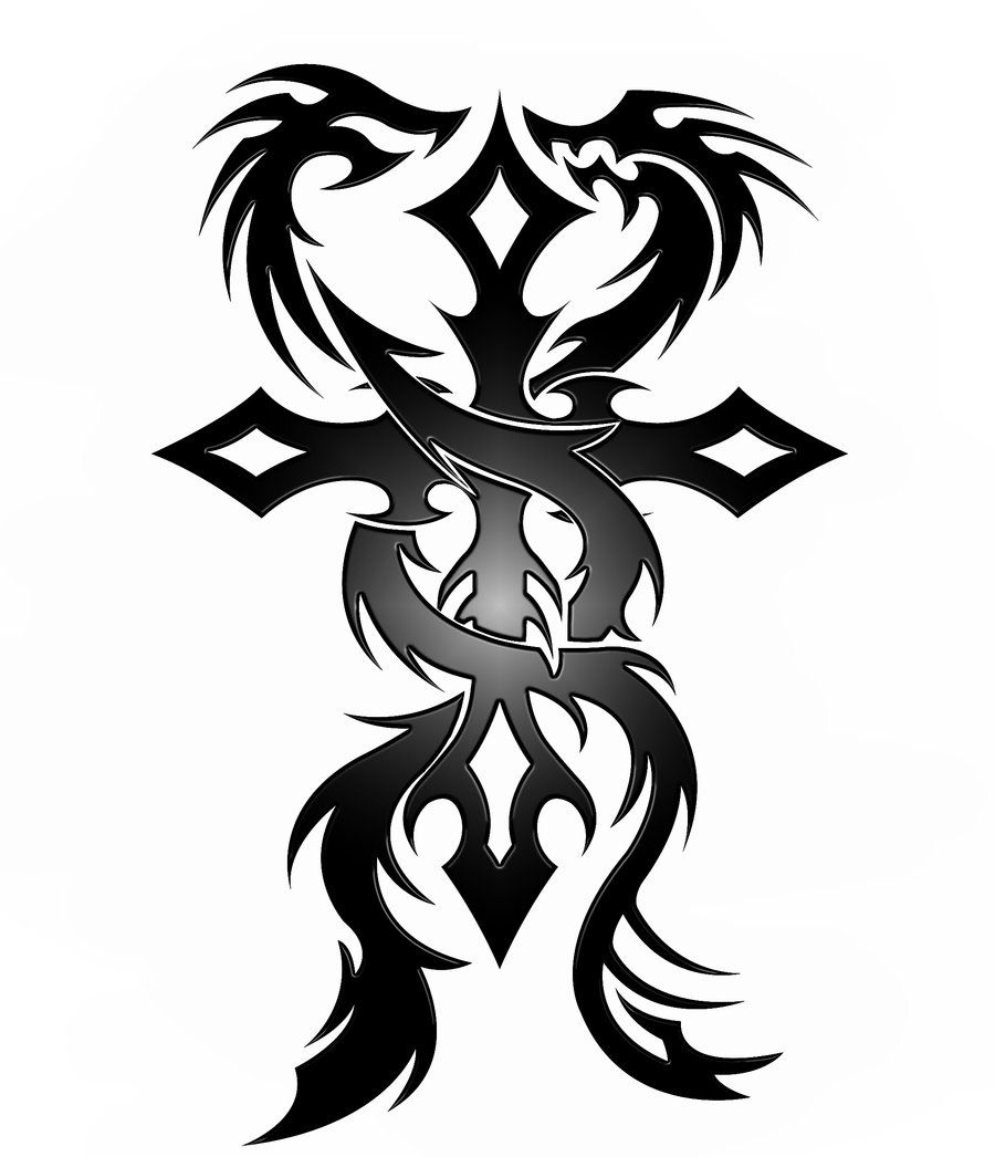 Tribal Celtic Cross Tattoo Designs Cross Tribal V3 Kuroakai regarding proportions 900 X 1046