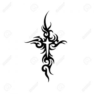 Tribal Cross Tattoo Design Royalty Free Cliparts Vectors And Stock with dimensions 1300 X 1300