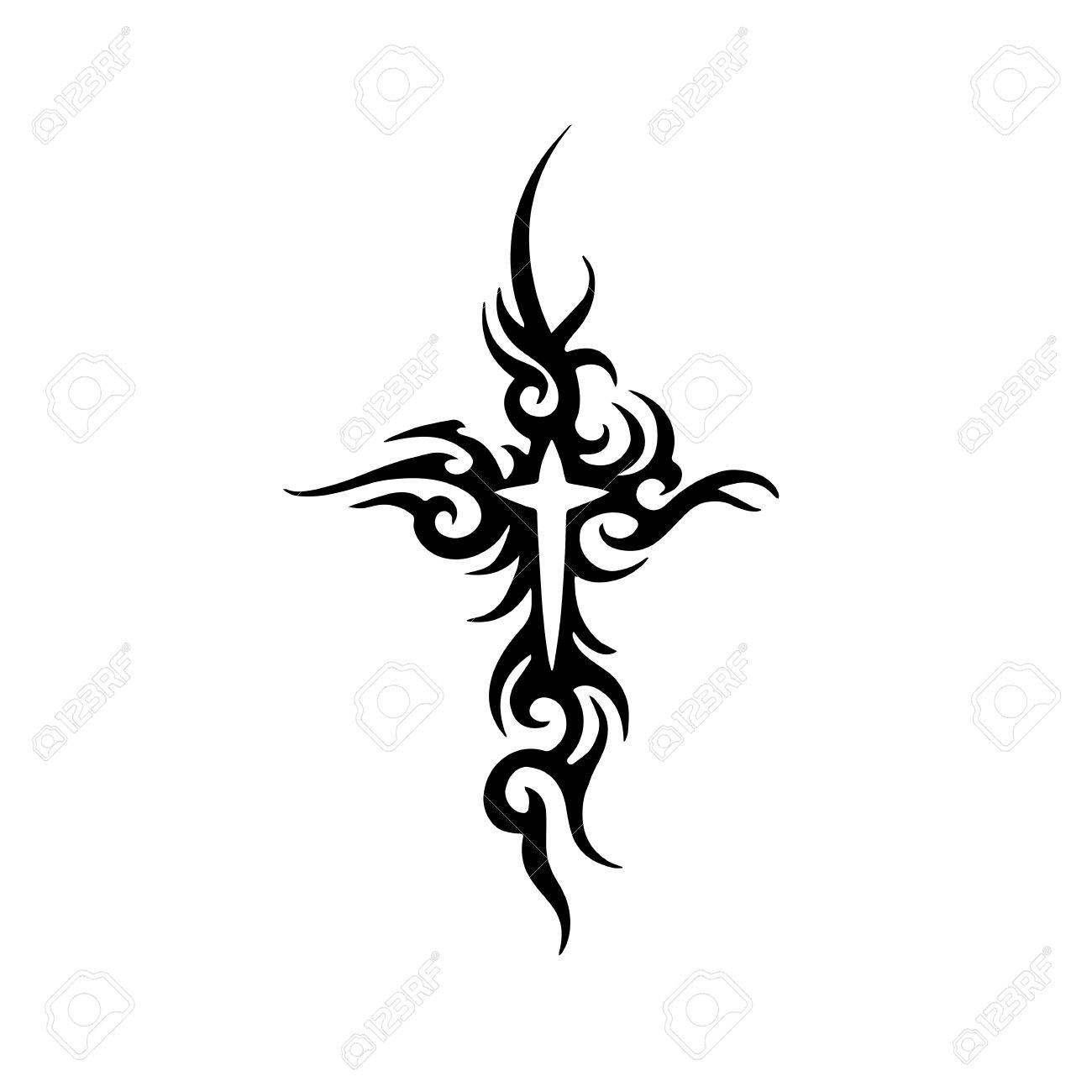 Tribal Cross Tattoo Design Royalty Free Cliparts Vectors And Stock with regard to proportions 1300 X 1300