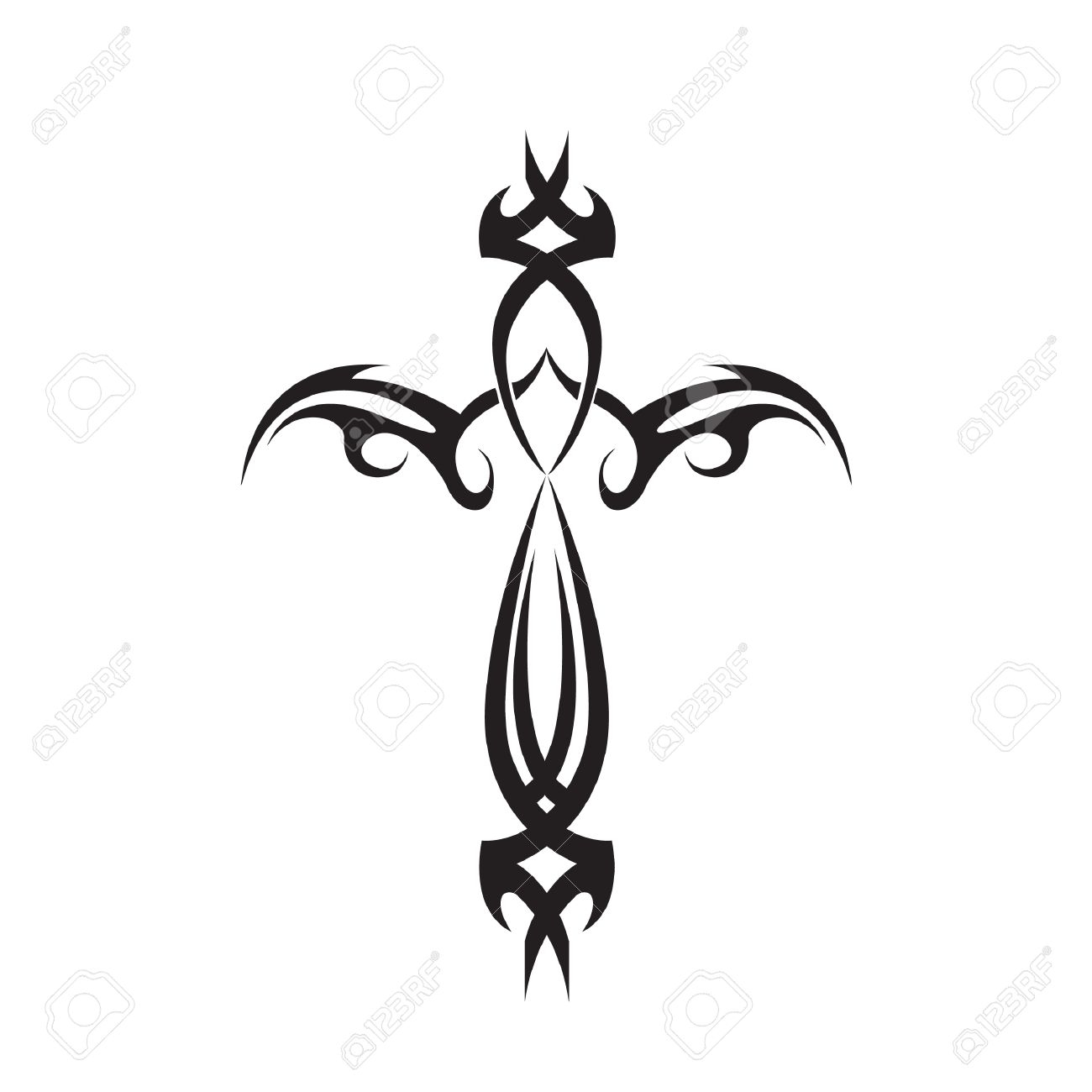 Tribal Cross Tattoo Royalty Free Cliparts Vectors And Stock with regard to size 1300 X 1300