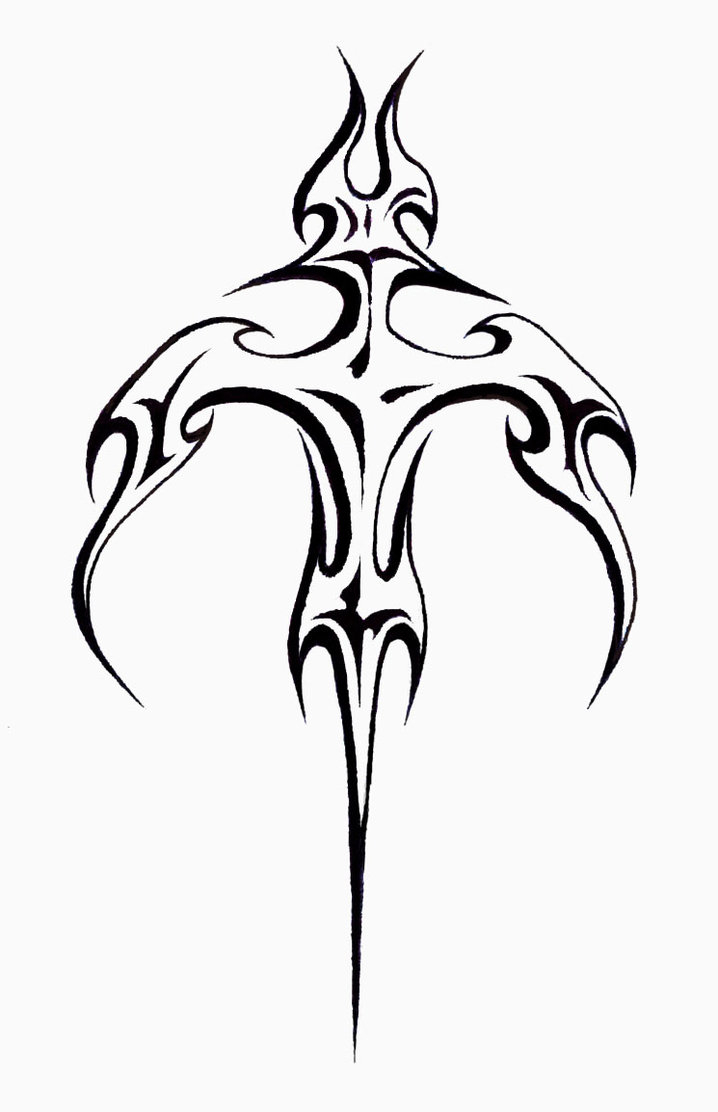 Tribal Sword Tattoo Design Idea for sizing 718 X 1112