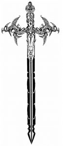 Tribal Sword Tattoo Designs Wings Tattoo Commission Things That in size 589 X 1358