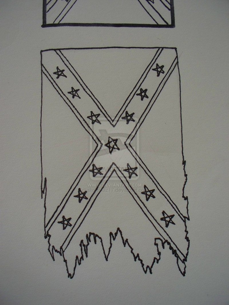 Uncolored Rebel Flag Tattoo Design Tattoos Book 65000 Tattoos intended for proportions 800 X 1067