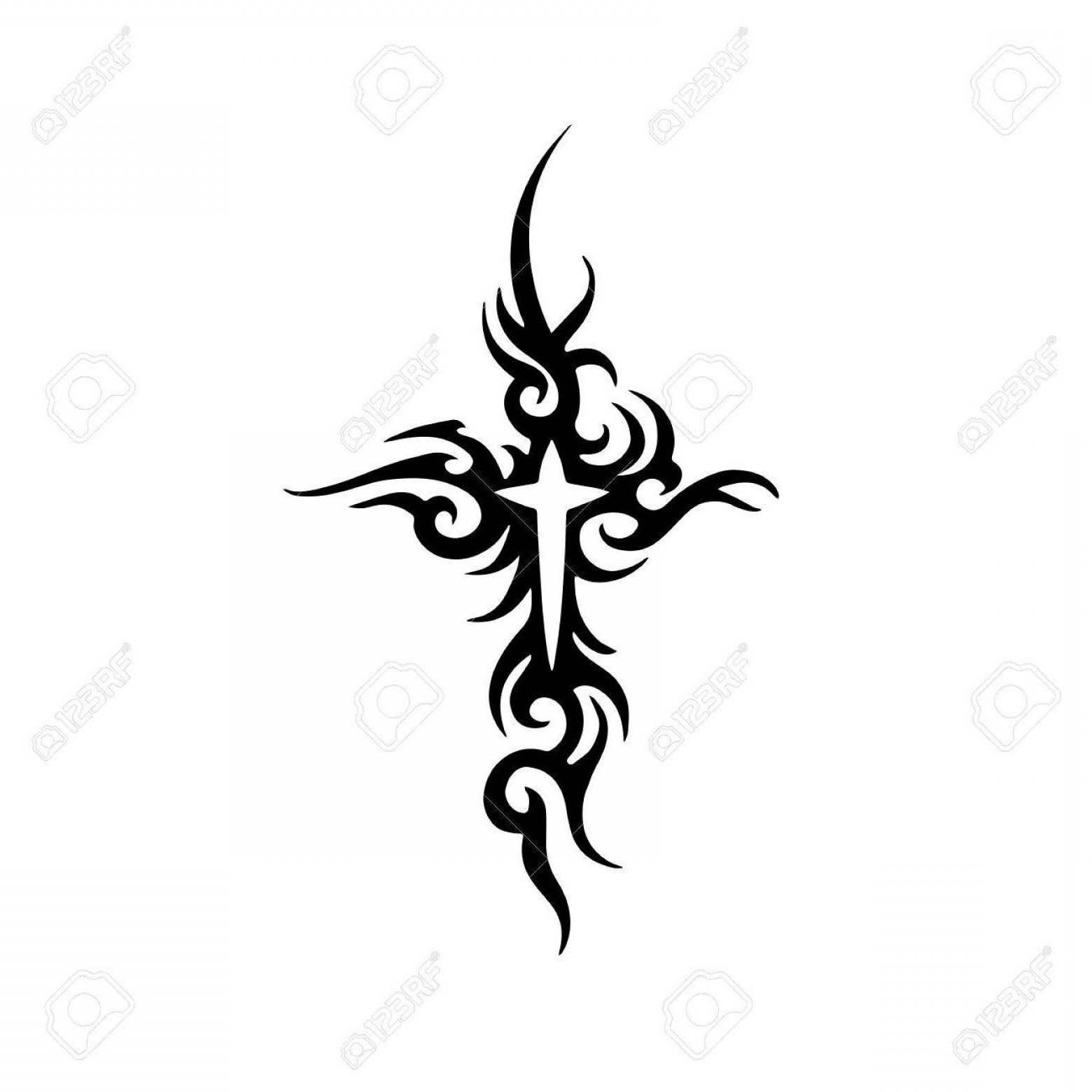 Unique Tribal Cross Tattoo Design Library Soidergi throughout sizing 1560 X 1560