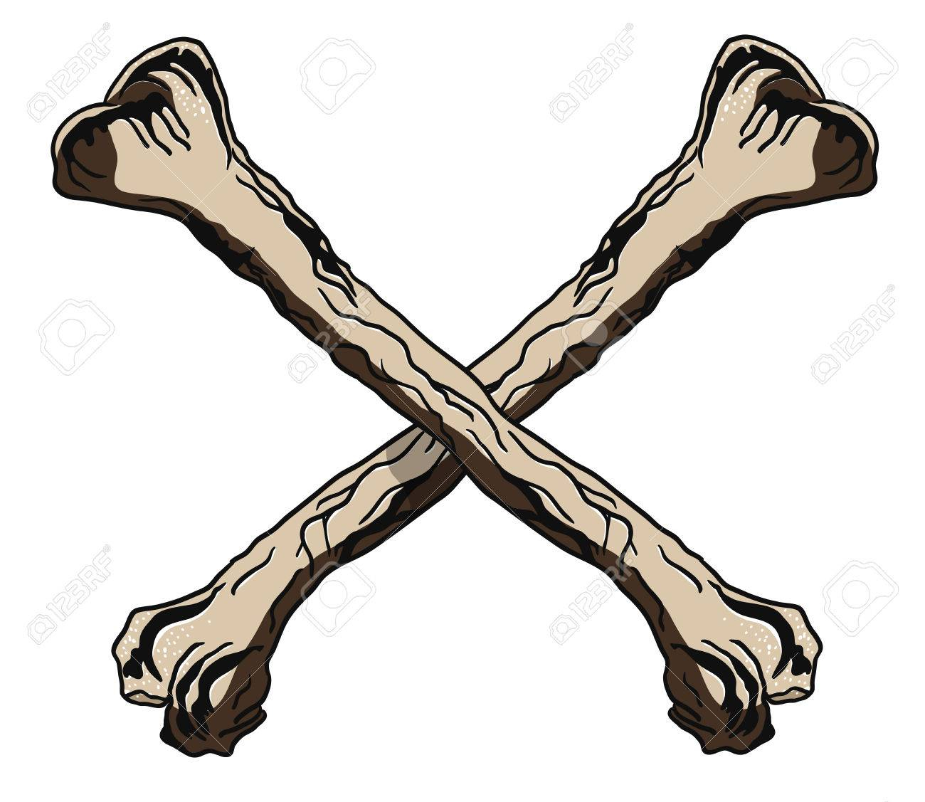 Vector Crossbones Illustration Warning Symbol For Tattoo Or T Shirt throughout measurements 1300 X 1127