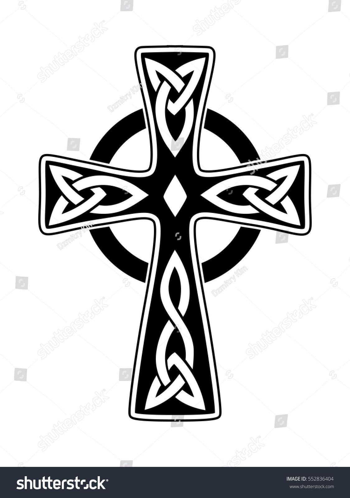 Viking Cross Black White Tattoo Emblem Stock Vector Royalty Free regarding size 1125 X 1600