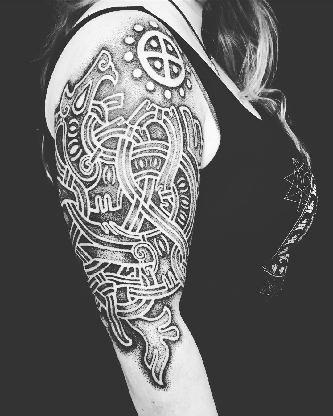 Viking Norse Knotwork With Sun Cross Tattoo Sacredknottattoo pertaining to size 1080 X 1350