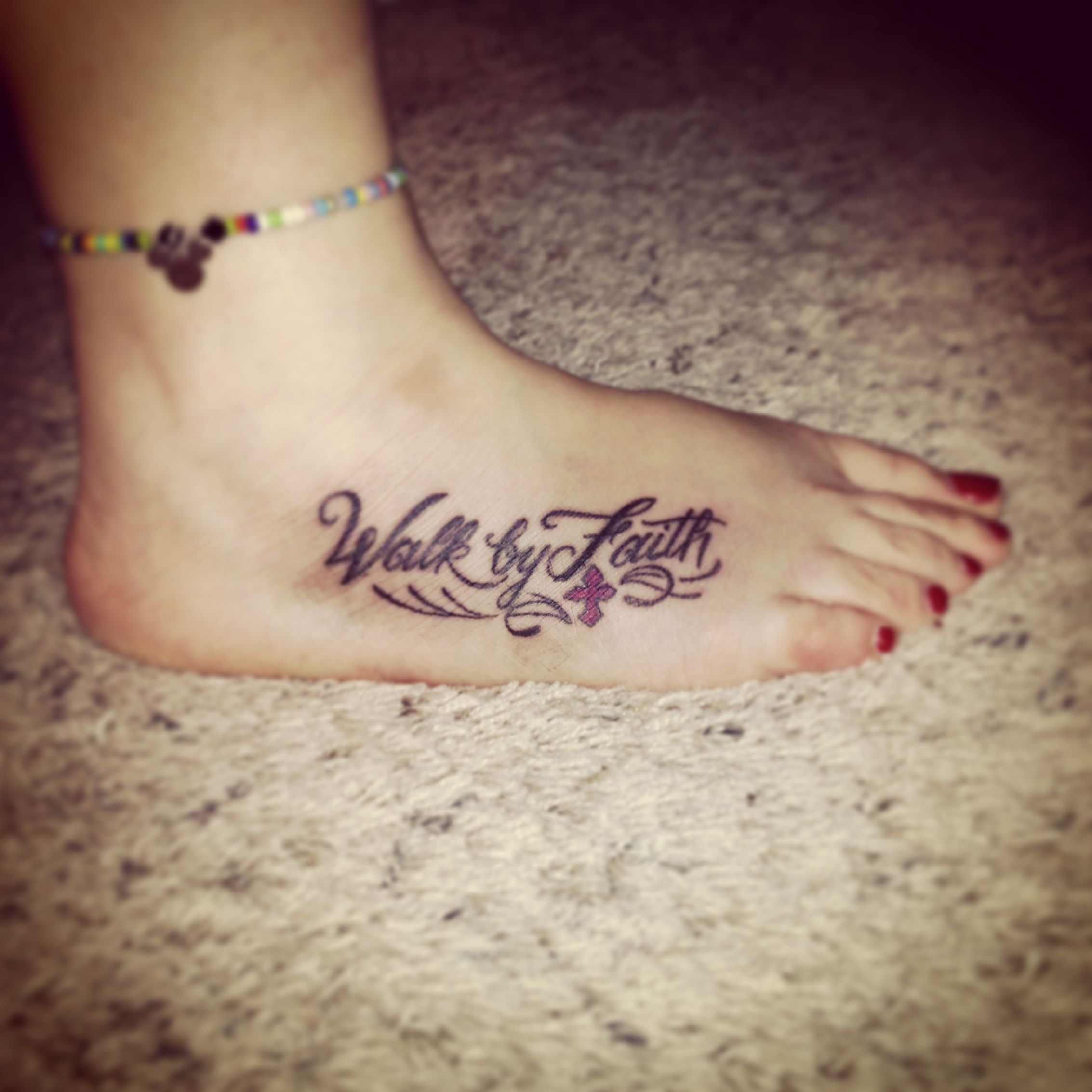 Walk Faith Tattoo My Pins Feet Tattoos Faith Foot Tattoos inside size 2266 X 2266