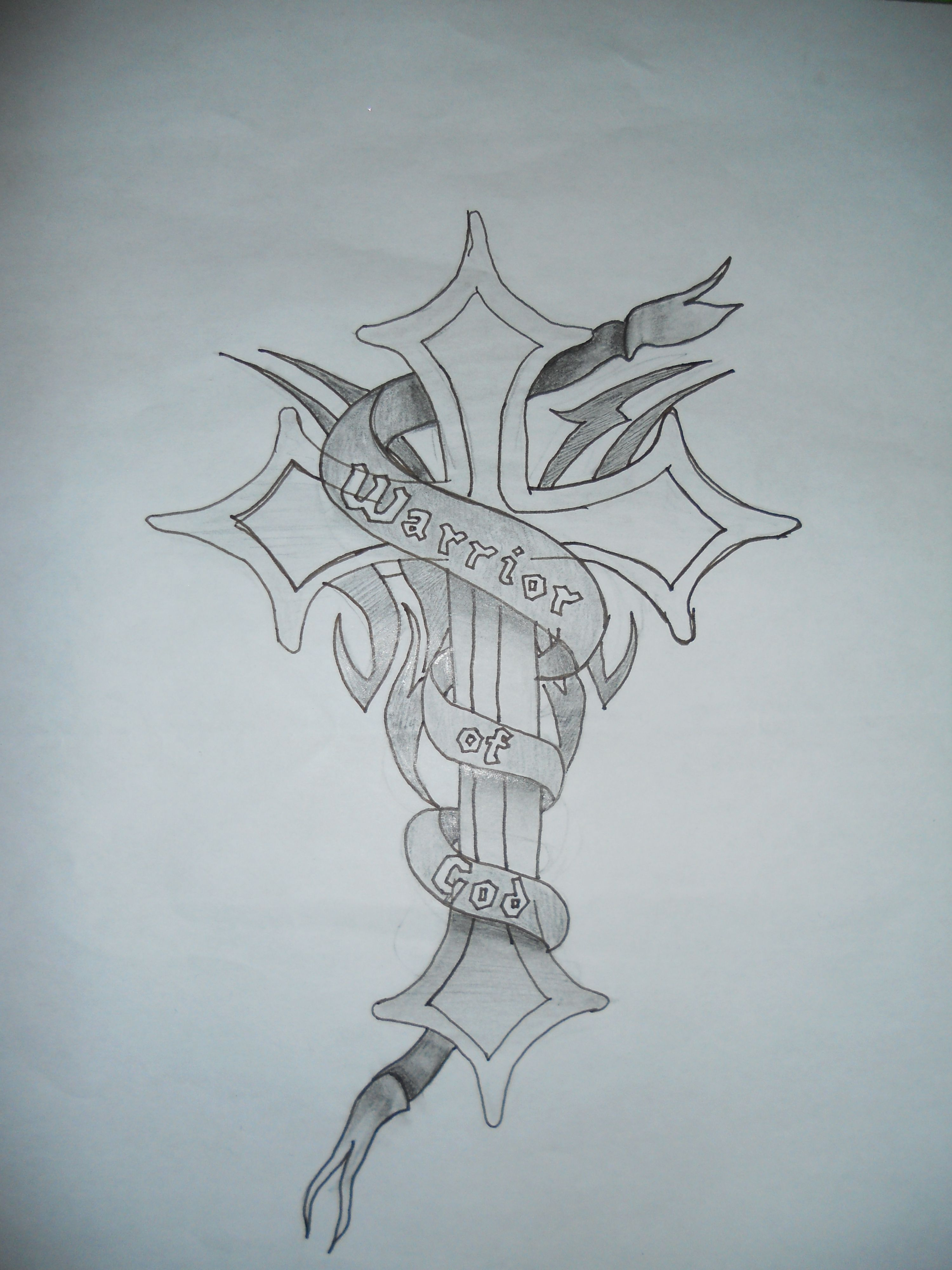 Warrior Of God Cross Tattoo Design Breigh Urbanec Tattoos pertaining to proportions 3000 X 4000