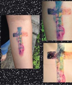 Watercolor Cross Tattoo Leadmetothecross Watercolor Tattoo in proportions 1045 X 1225