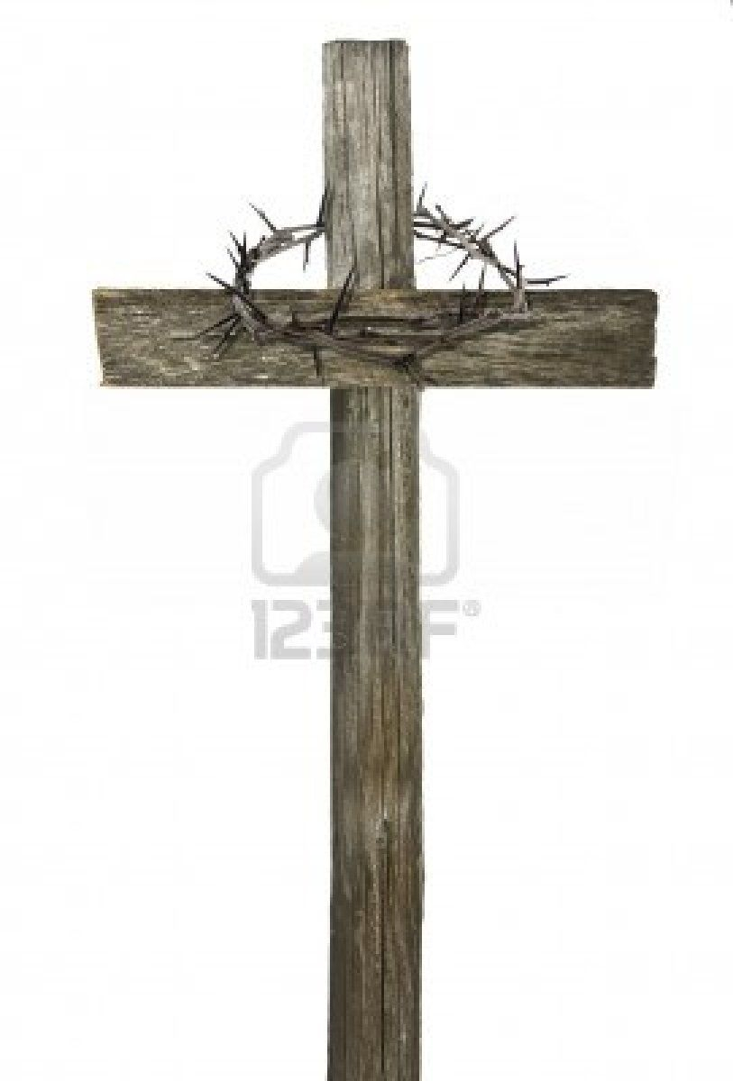 Wooden Cross With Crown Of Thorns Crosses Wooden Cross Tattoos intended for dimensions 813 X 1200