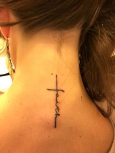 Words Incorporated Into The Cross Tattoo Christian Tattoos with regard to size 960 X 1280
