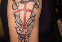 World Cup England The St Georges Cross Flag Tattoo On Upper Arm pertaining to measurements 900 X 965