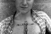 Young Male Skinhead With Tattoo Trafalgar Square Central London throughout size 863 X 1390