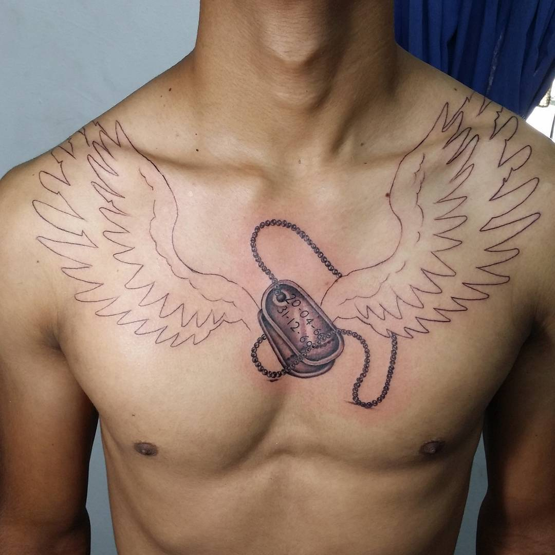 101 Best Angel Wings Tattoos Designs within measurements 1080 X 1080