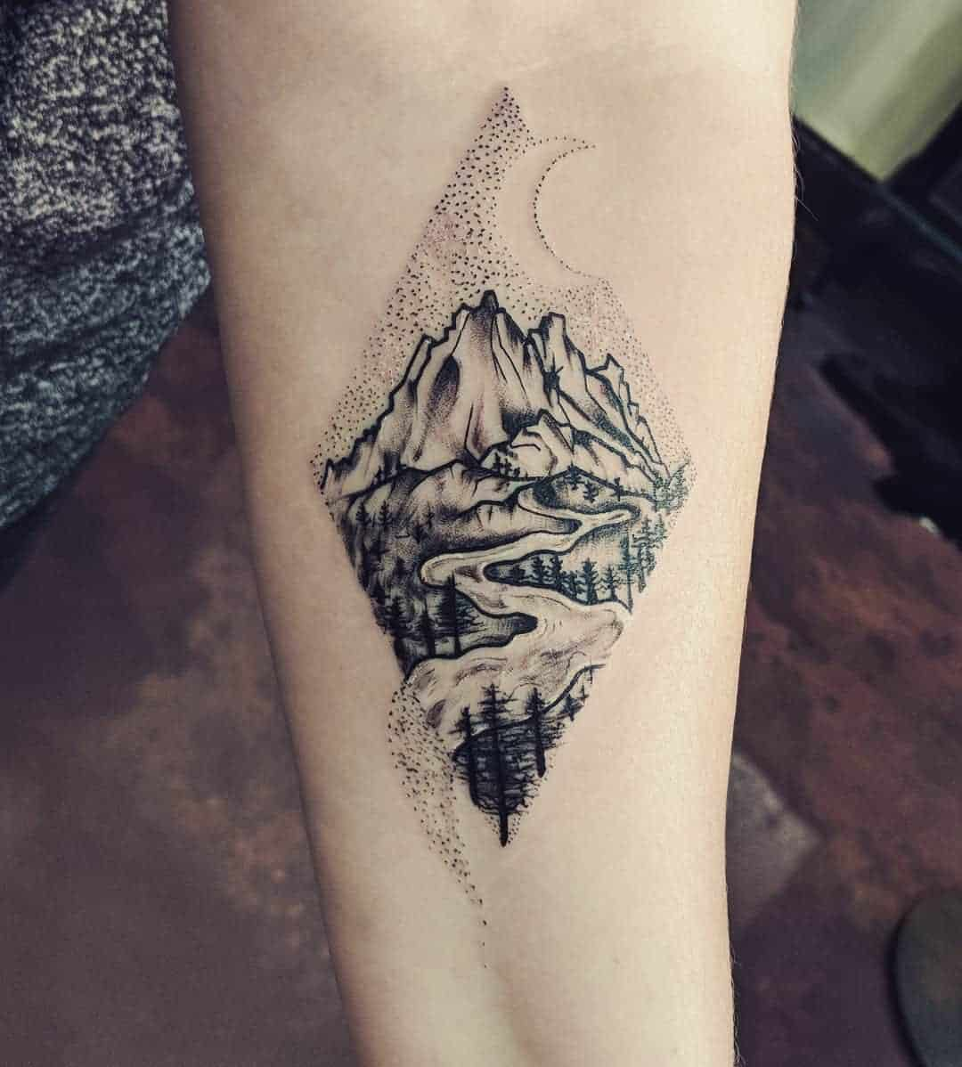 108 Mountain Tattoo Designs That Will Take You To The Highest Peaks with regard to dimensions 1080 X 1198