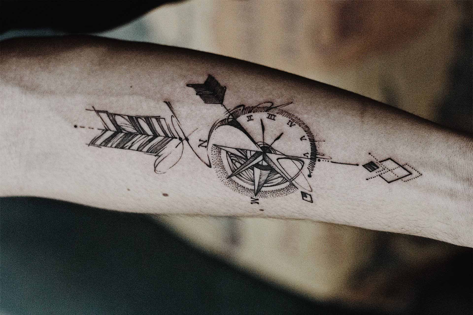 120 Best Compass Tattoos For Men Improb with dimensions 1920 X 1279
