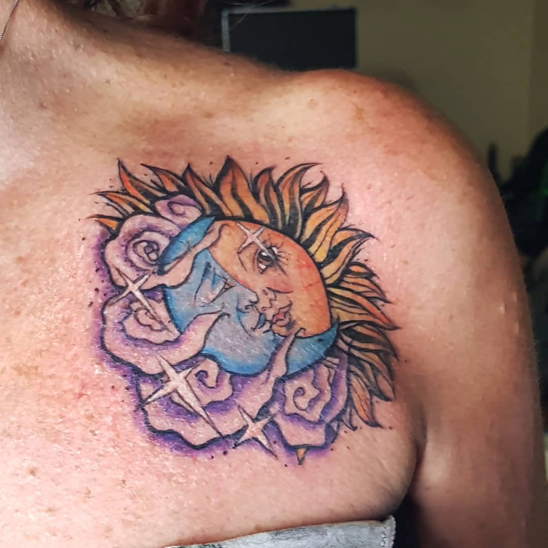 154 Outstanding Sun And Moon Tattoos With Meaning with regard to proportions 1080 X 1080