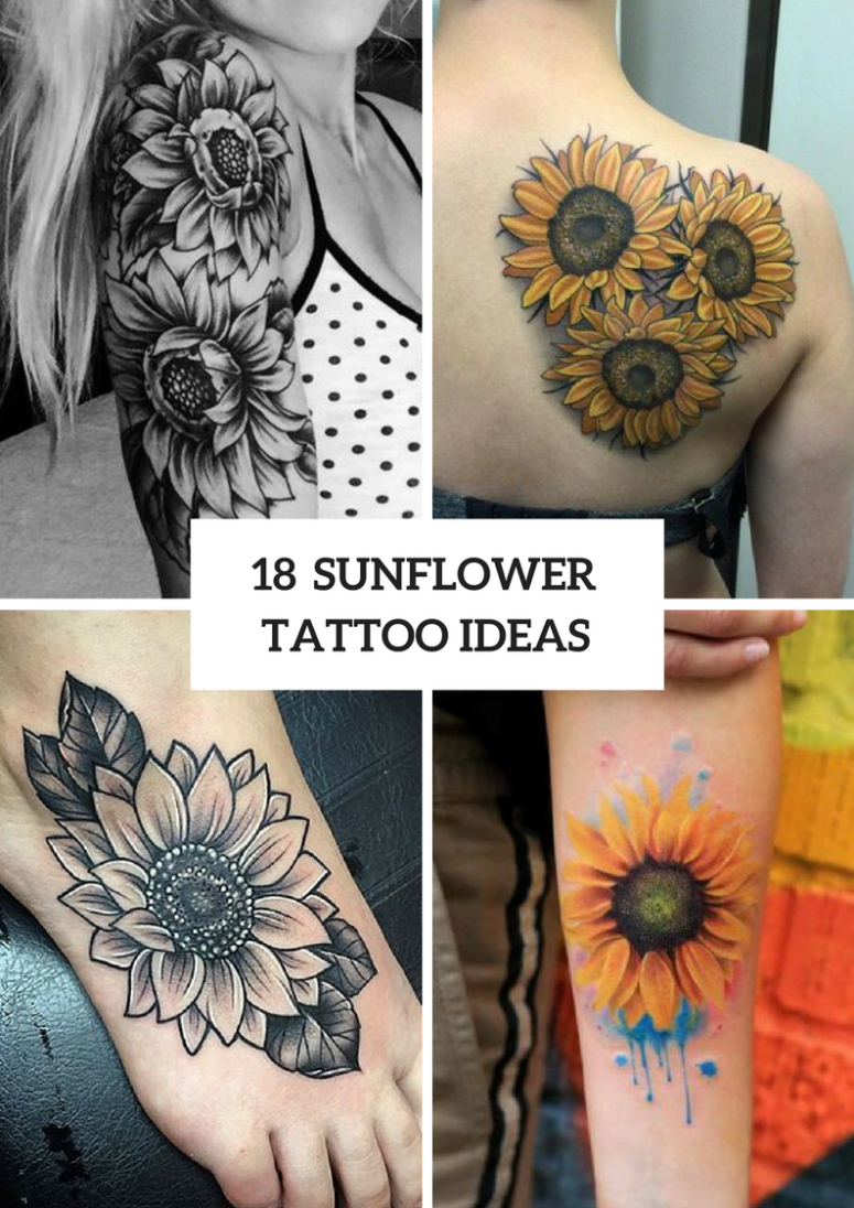 18 Sunflower Tattoo Ideas For Women Styleoholic with sizing 775 X 1096