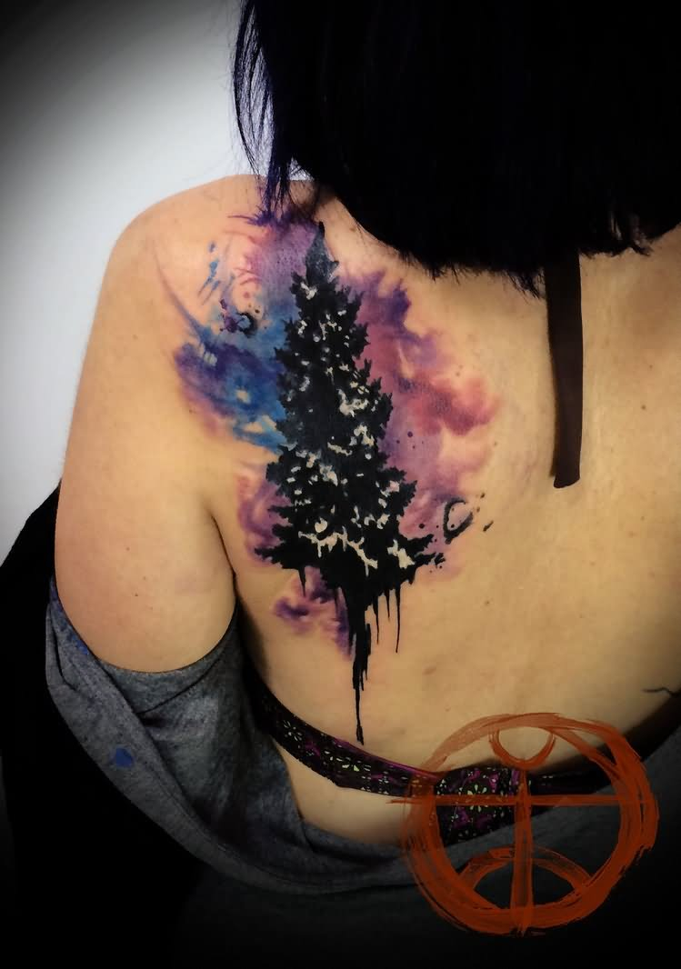 19 Watercolor Tree Tattoos throughout size 749 X 1066