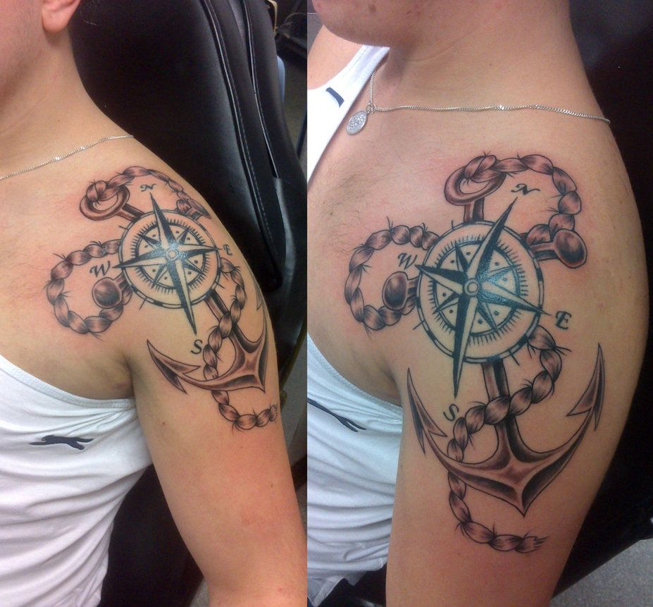 20 Awesome Anchor And Compass Tattoo Tats Anchor Tattoo Meaning inside sizing 927 X 861
