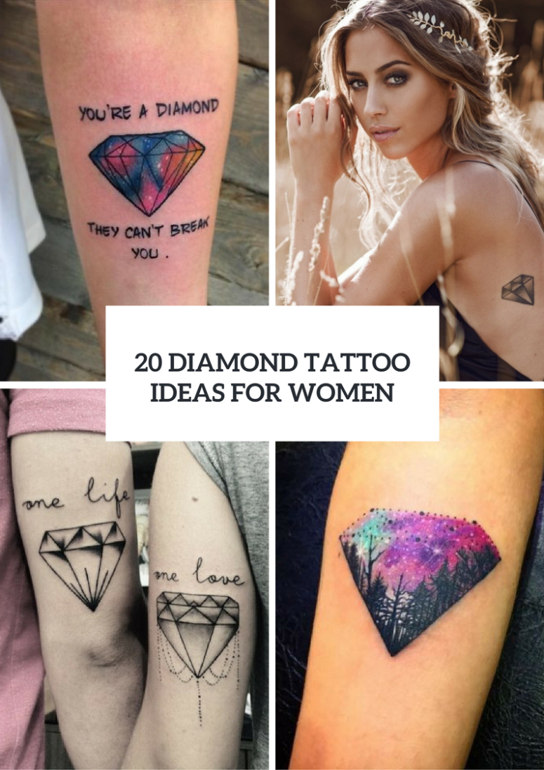 20 Gorgeous Diamond Tattoo Ideas For Women Styleoholic regarding measurements 775 X 1096