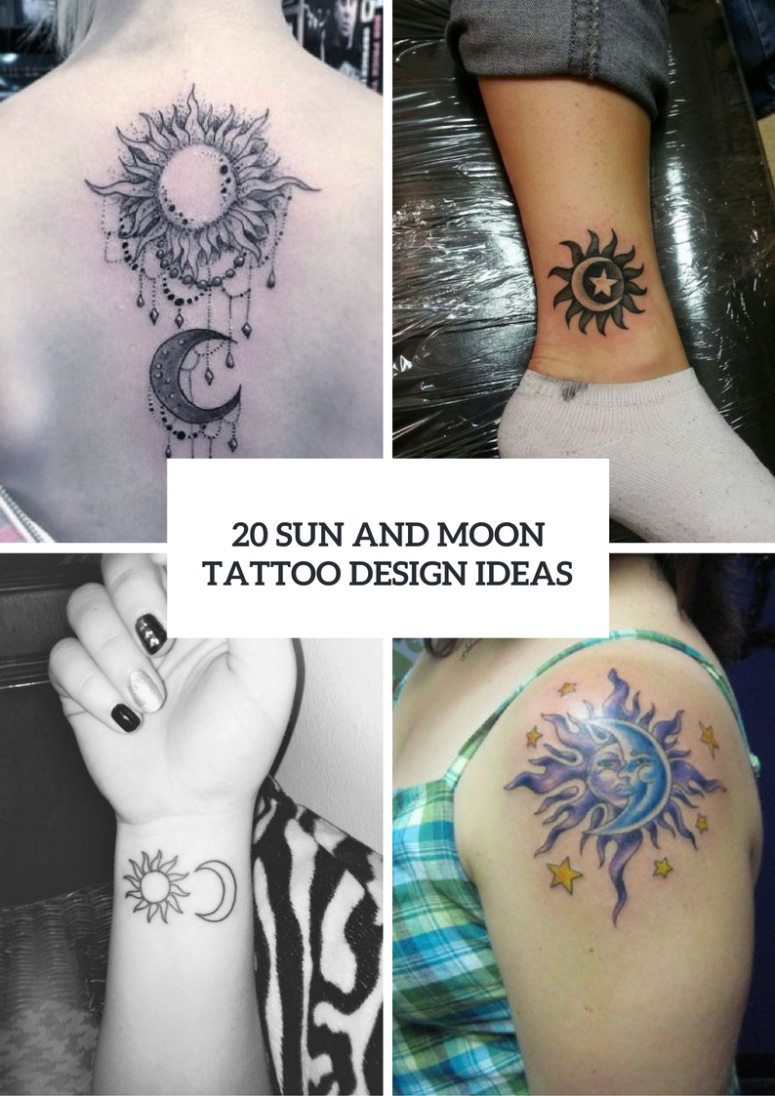 20 Sun And Moon Tattoo Ideas For Ladies Styleoholic inside size 775 X 1096