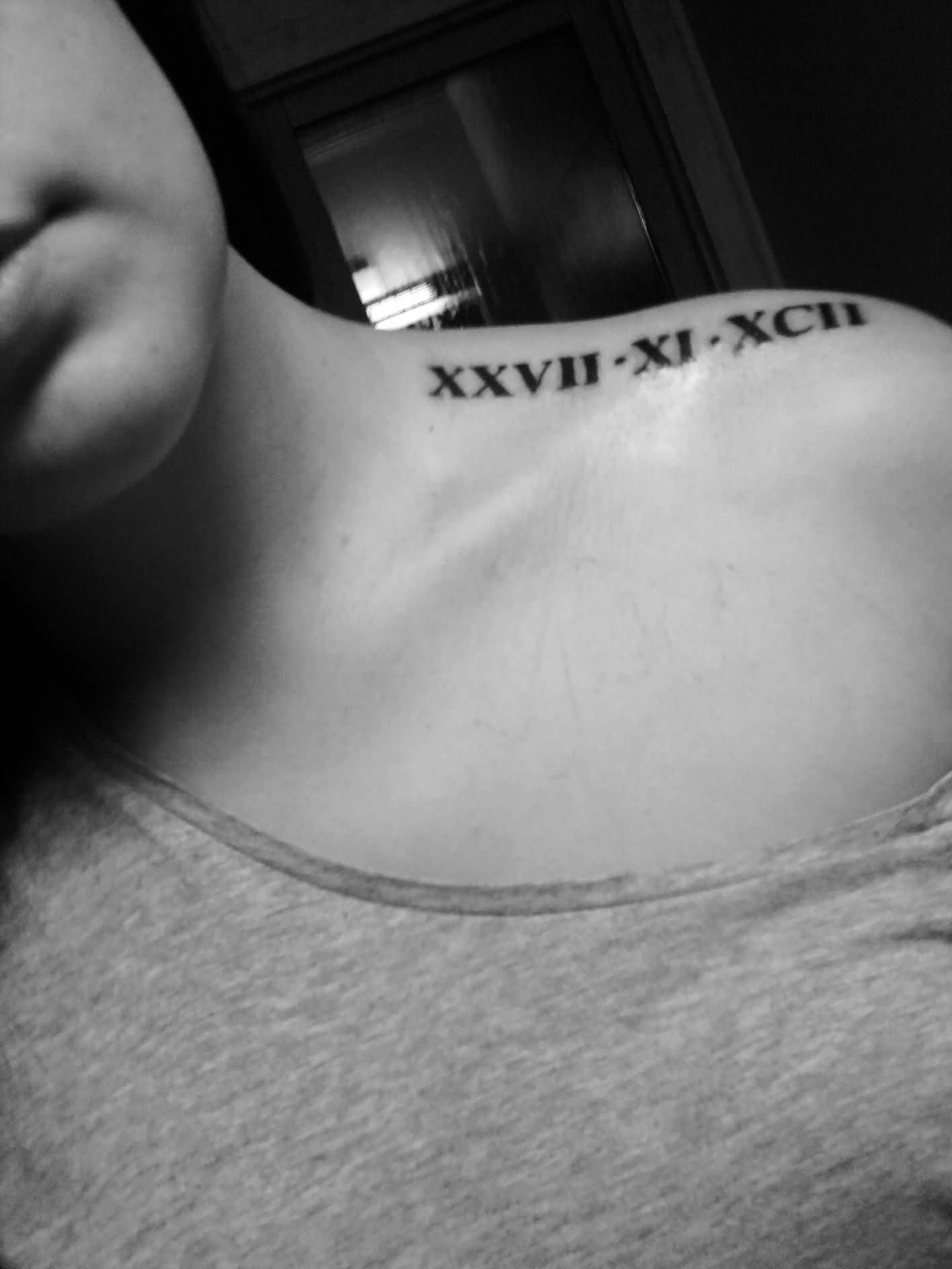21 Amazing Shoulder Roman Numerals Tattoos intended for dimensions 1416 X 1887