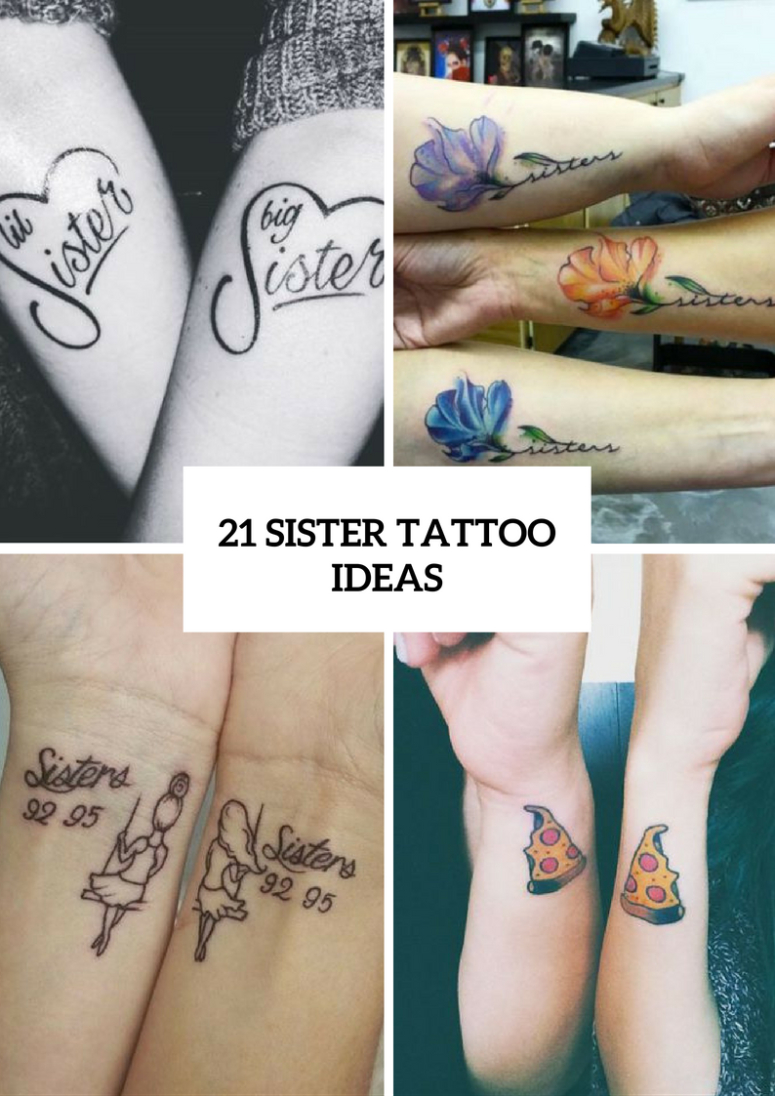 21 Charming Sister Tattoo Ideas Styleoholic in sizing 775 X 1096